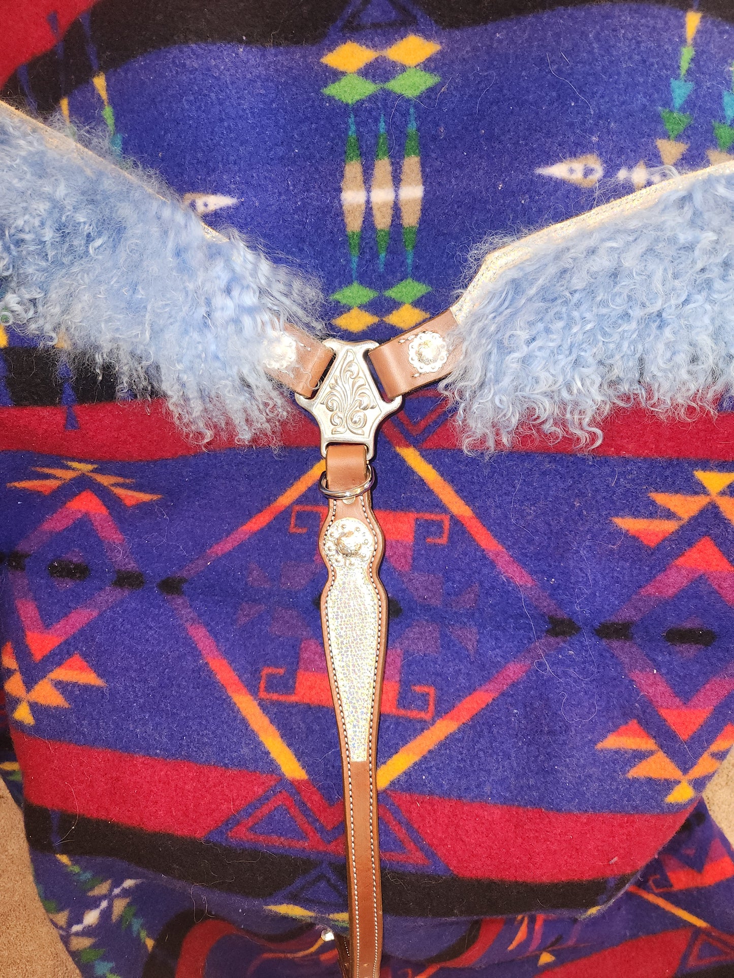 Custom Mongolian Long Hair tack set.